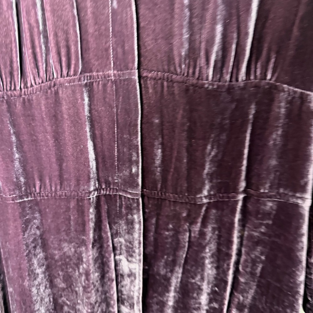 Vintage J.Jill Velvet Aubergine Purple Duster/Dress Silk Size 10 - Picture 4 of 11